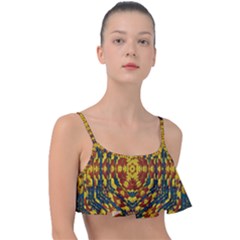 Yuppie And Hippie Art With Some Bohemian Style In Frill Bikini Top by pepitasart