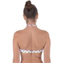 Seamless Pattern Cute Funny Monster Cartoon Isolated White Background Halter Bandeau Bikini Top View2