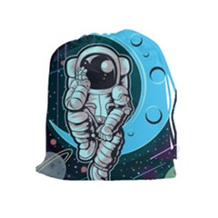 Astronaut Full Color Drawstring Pouch (xl) by Vaneshart