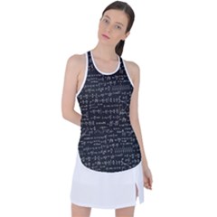 Math Equations Formulas Pattern Racer Back Mesh Tank Top by Vaneshart
