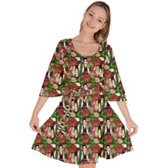 Swimmer 20s Green Velour Kimono Dress by snowwhitegirl