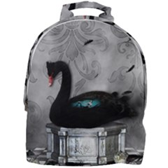 Wonderful Black Swan With Dark Mermaid Mini Full Print Backpack by FantasyWorld7
