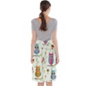 Forest Seamless Pattern With Cute Owls Midi Beach Skirt View2