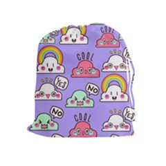 Cloud Seamless Pattern Drawstring Pouch (xl) by Vaneshart