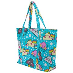 Cloud Seamless Pattern Zip Up Canvas Bag by Vaneshart