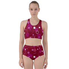 Lesbian Pride Flag Retro Shapes Pattern Racer Back Bikini Set by VernenInk
