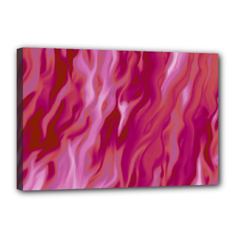Lesbian Pride Abstract Smokey Shapes Canvas 18  X 12  (stretched) by VernenInk