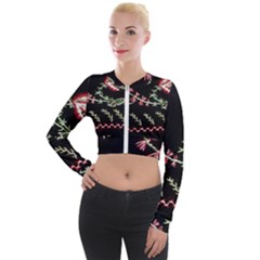 Peace Flower Long Sleeve Cropped Velvet Jacket by DeneWestUK