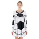 Soccer Lovers Gift Long Sleeve Velvet V-neck Dress View1
