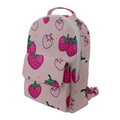 Seamless Strawberry Fruit Pattern Background Flap Pocket Backpack (large) by Vaneshart