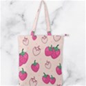 Seamless strawberry fruit pattern background Double Zip Up Tote Bag View1