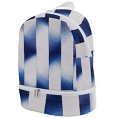 Blue Strips Zip Bottom Backpack by Sparkle