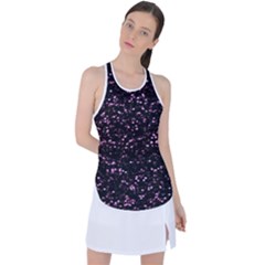 Digital Polka Racer Back Mesh Tank Top by Sparkle