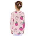 Seamless-strawberry-fruit-pattern-background Kids  Long Sleeve Tee View2