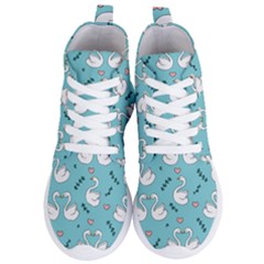 Elegant-swan-pattern-design Women s Lightweight High Top Sneakers by Vaneshart