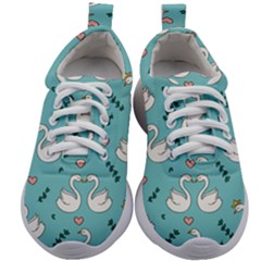 Elegant-swan-pattern-design Kids Athletic Shoes by Vaneshart