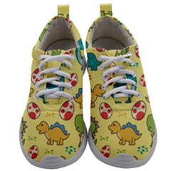 Seamless Pattern With Cute Dinosaurs Character Mens Athletic Shoes by Vaneshart