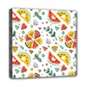 Seamless-hipster-pattern-with-watermelons-mint-geometric-figures Mini Canvas 8  x 8  (Stretched) View1