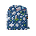 Isometric-seamless-pattern-megapolis Drawstring Pouch (XL) View2