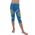 Flat-design-geometric-shapes-background Kids  Lightweight Velour Capri Leggings  View1