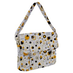 Flat-geometric-shapes-background Buckle Messenger Bag by Vaneshart