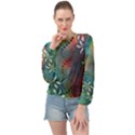Flower Dna Banded Bottom Chiffon Top View1