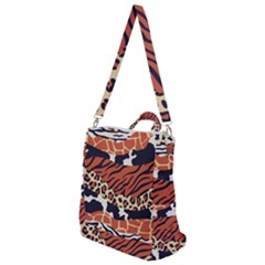 Mixed Animal Skin Print Safari Textures Mix Leopard Zebra Tiger Skins Patterns Luxury Animals Texture Crossbody Backpack by BangZart