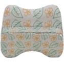 Hand drawn cute flowers with leaves pattern Velour Head Support Cushion View2