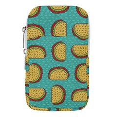 Taco Drawing Background Mexican Fast Food Pattern Waist Pouch (small) by BangZart