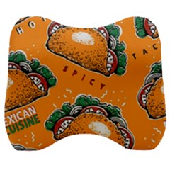 Seamless Pattern With Taco Velour Head Support Cushion by BangZart