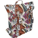 Natural seamless pattern with tiger blooming orchid Buckle Up Backpack View2