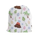 Cute palm volcano seamless pattern Drawstring Pouch (XL) View1