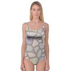 Cartoon Colored Stone Seamless Background Texture Pattern Camisole Leotard  by BangZart