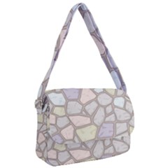 Cartoon Colored Stone Seamless Background Texture Pattern Courier Bag by BangZart