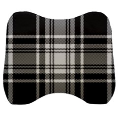 Pixel Background Design Modern Seamless Pattern Plaid Square Texture Fabric Tartan Scottish Textile Velour Head Support Cushion by BangZart