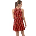 Chili pattern red Halter Tie Back Chiffon Dress View2