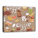 Vector seamless pattern with doodle coffee equipment Canvas 16  x 12  (Stretched) View1