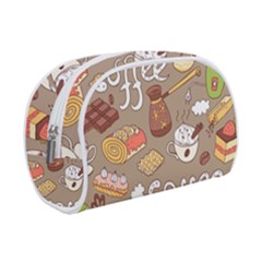 Vector Seamless Pattern With Doodle Coffee Equipment Makeup Case (small) by BangZart