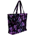 Abstract Intricate Texture Print Zip Up Canvas Bag View2