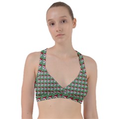 Comic Head Skull - Hat Red - Cartoon Skull Sweetheart Sports Bra by DinzDas