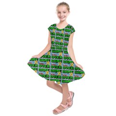 Game Over Karate And Gaming - Pixel Martial Arts Kids  Short Sleeve Dress by DinzDas