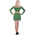 Game Over Karate And Gaming - Pixel Martial Arts Off Shoulder Top with Mini Skirt Set View2
