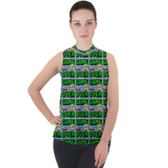 Game Over Karate And Gaming - Pixel Martial Arts Mock Neck Chiffon Sleeveless Top by DinzDas