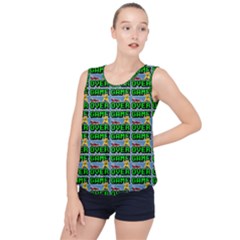 Game Over Karate And Gaming - Pixel Martial Arts Bubble Hem Chiffon Tank Top by DinzDas