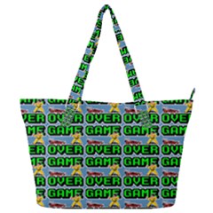 Game Over Karate And Gaming - Pixel Martial Arts Full Print Shoulder Bag by DinzDas