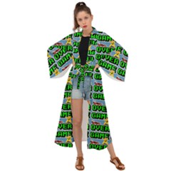 Game Over Karate And Gaming - Pixel Martial Arts Maxi Kimono by DinzDas