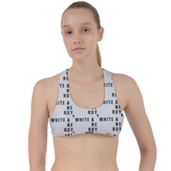 White And Nerdy - Computer Nerds And Geeks Criss Cross Racerback Sports Bra by DinzDas