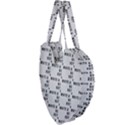 White And Nerdy - Computer Nerds And Geeks Giant Heart Shaped Tote View3