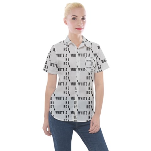 White And Nerdy - Computer Nerds And Geeks Women s Short Sleeve Pocket Shirt by DinzDas