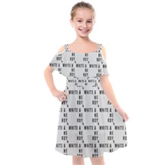 White And Nerdy - Computer Nerds And Geeks Kids  Cut Out Shoulders Chiffon Dress by DinzDas